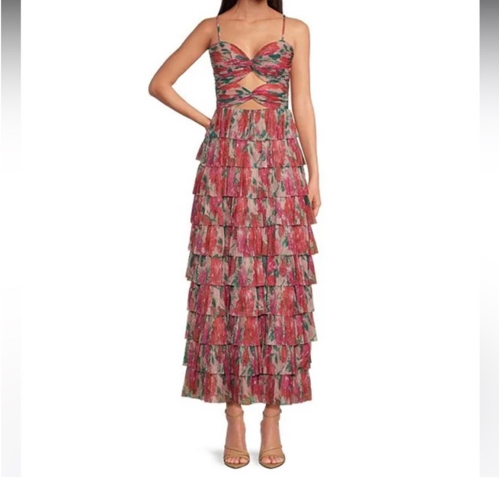 Gianni Bini Multicolor Tiered Maxi Dress